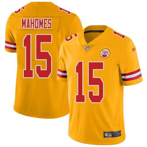Men Kansas City Chiefs #15 Mahomes Patrick Limited Gold Inverted Legend Football Nike NFL Jersey->kansas city chiefs->NFL Jersey